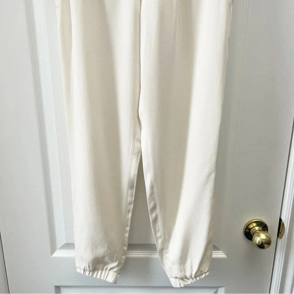 Banana Republic Paperbag Waist Tencel Joggers Relaxed Fit Pants Ivory Size XS - Picture 6 of 14